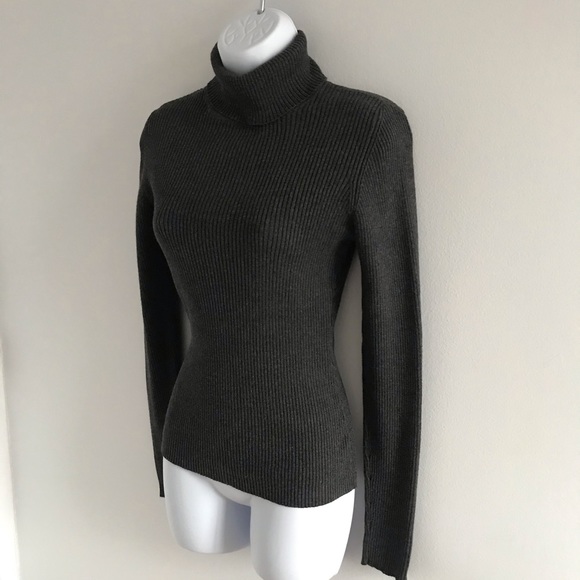 NWOT Jacob Grey Ribbed Turtle Neck Winter Long Sleeve Top Vintage 90’s Y2K - Picture 6 of 13